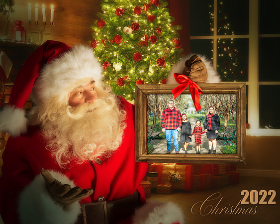 Christmas card with Santa 16x20 HZ